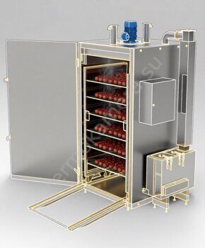 Термокамера горячего копчения П-Мп-18 250 кг загрузка